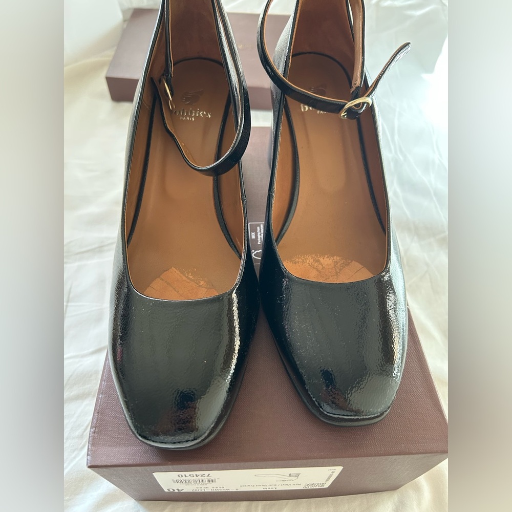 Bobbies Elegant Black Heels with Ankle Strap heels - Picture 6 of 10